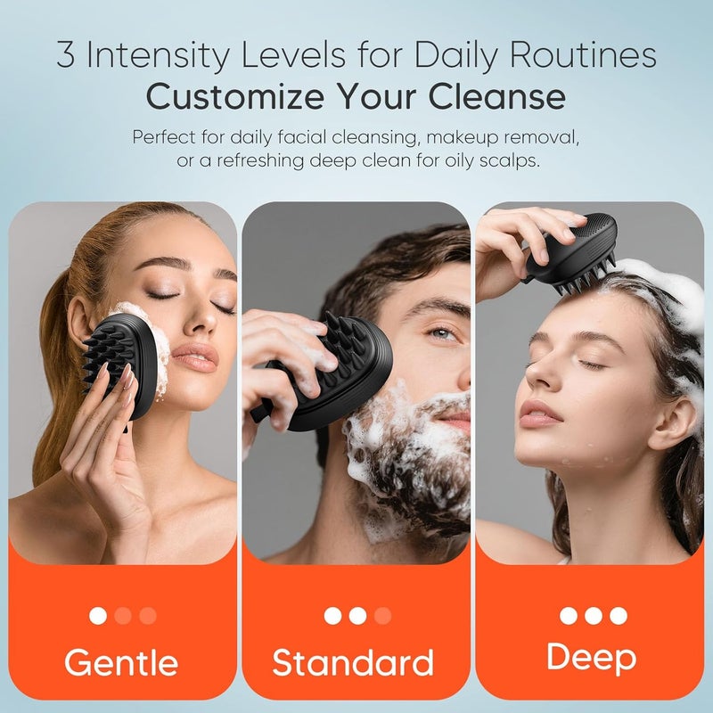 EKZ Sonic Vibrating Scalp Massager Shampoo Brush: Electric Silicone Hair Scrubber for Deep Scalp Clean, Dandruff Removal, Exfoliation, Stress Relief & Hair Growth –Suitable for Women, Men, Kids & Pets - Image 5
